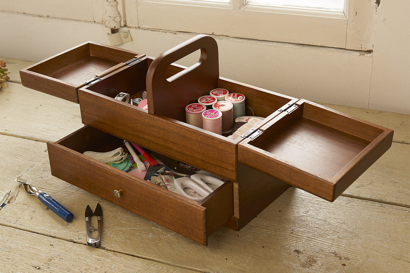 Wooden Sewing Box