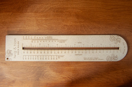 Sock Sizing Ruler